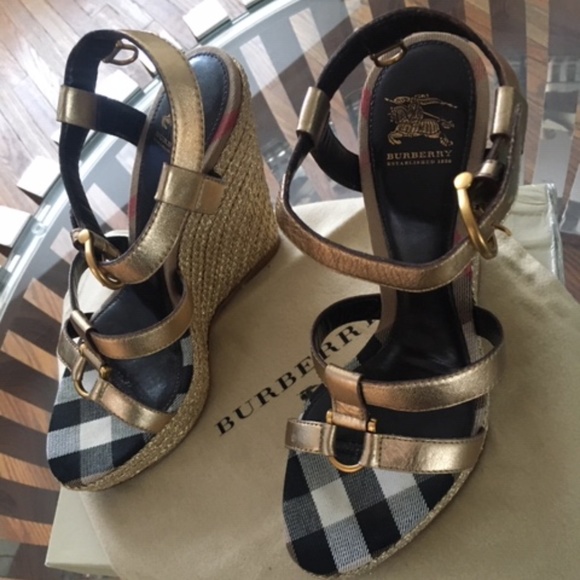 Burberry Ladies Wedge Shoes - Picture 1 of 5
